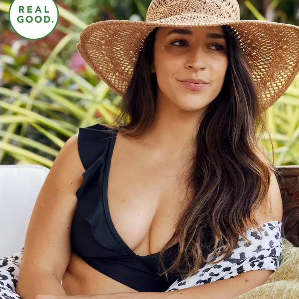 Aerie Ruffle Longline Bikini Top